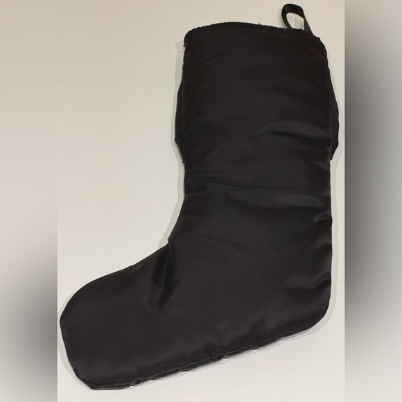 NWOT MAC Cosmetics Holiday Collection Black Satin Bow Christmas Stocking - Picture 4 of 7